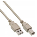 InLine USB 2.0 A zu USB 2.0 B Kabel beige 2.0m Bild 1