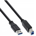 InLine USB 3.0 A zu USB 3.0 B Kabel schwarz 0,5m Bild 1