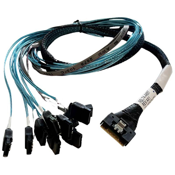 Broadcom SAS3 Kabel SFF-8654 auf 8x SATA 1m Bild 1