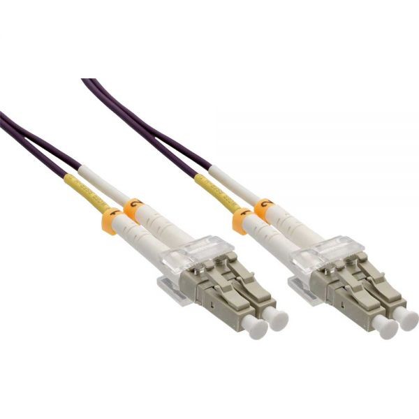 CONBIC® LWL Glasfaser-Kabel 20 Lichtwellenleiter Duplex 50/125 Patchkabel 20m OM4 LC auf LC Stecker 