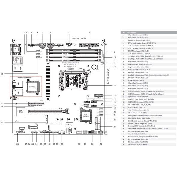 ASRock Rack Server Mainboard EC262D4U Bild 4