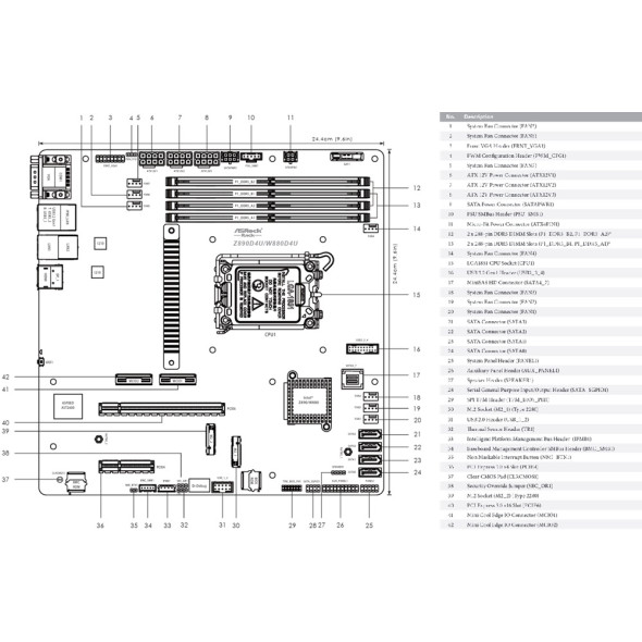 ASRock Rack Server Mainboard W880D4U Bild 5