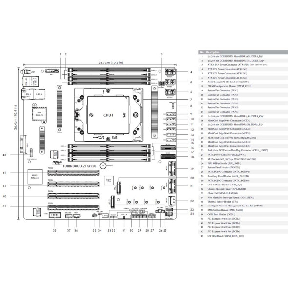 ASRock Rack Server Mainboard TURIND8UD-2T Bild 5