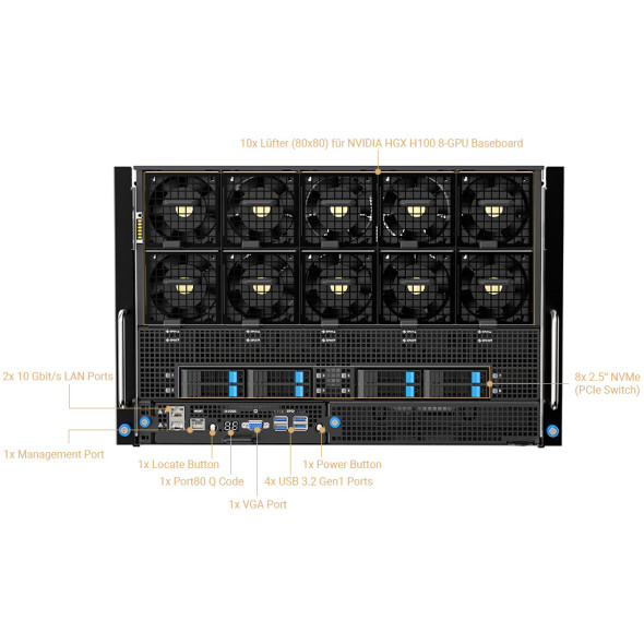 ASUS GPU Server HGX H100 ESC N8-E11 Bild 4