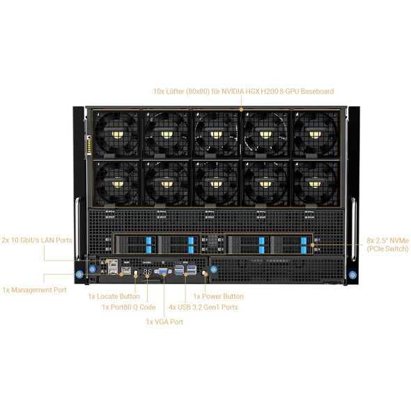 ASUS GPU Server HGX H200 ESC N8-E11V Bild 4