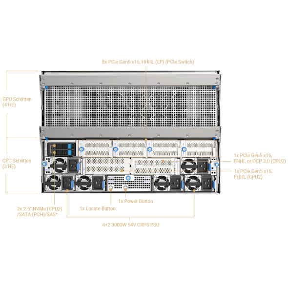 ASUS GPU Server HGX H100 ESC N8-E11 Bild 5