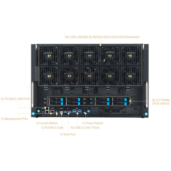 ASUS GPU Server HGX H100 ESC N8A-E12 Bild 4