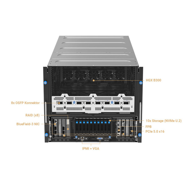 ASUS Rack GPU Server Blackwell Ultra HGX B300 XA NB3I-E12 Bild 7