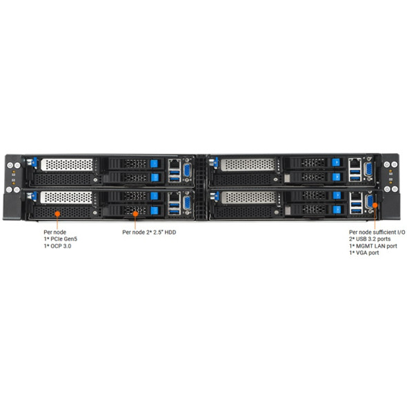ASUS Multi Node Server RS520QA-E13-RS8U AMD EPYC™ Bild 3