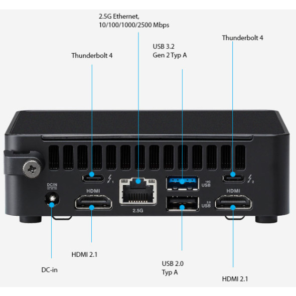 ASUS NUC Pro Mini PC Intel Core 3 1st Gen Bild 4