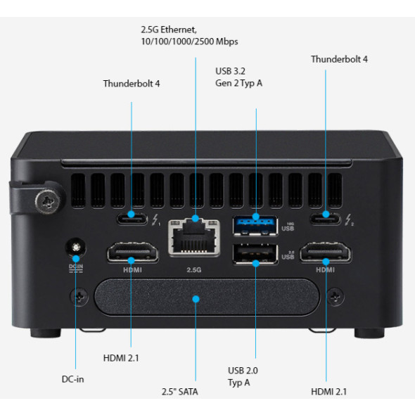 ASUS NUC Pro Mini PC Intel Core 3 1st Gen Bild 4