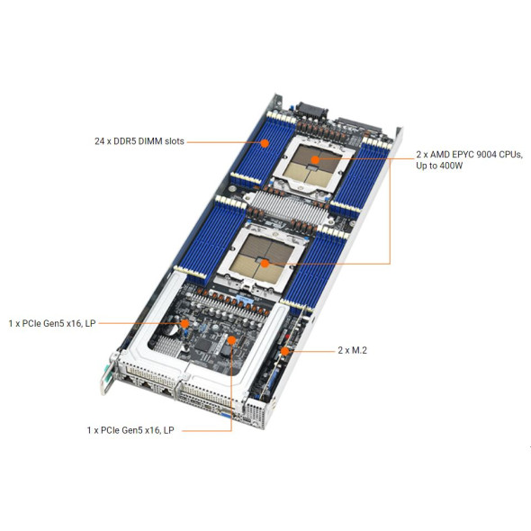 ASUS Multi Node Server Barebone RS720QA-E12-RS8U 2600 Watt Bild 4