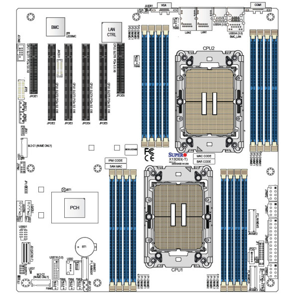Supermicro Server Mainboard X13DEI-T Bild 2