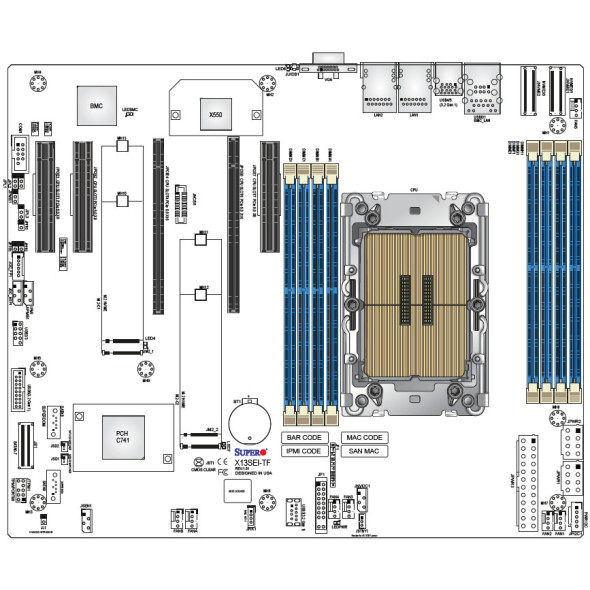 Supermicro Server Mainboard X13SEI-F Bild 2