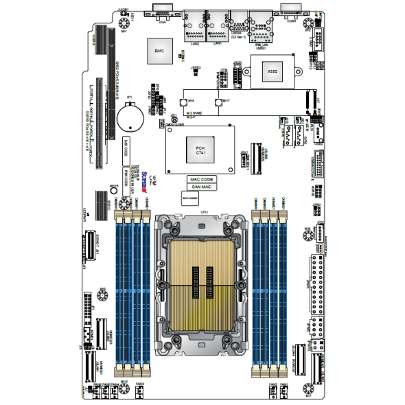 Supermicro Server Mainboard X13SEW-F Bild 2