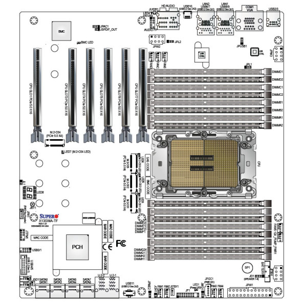Supermicro Server Mainboard X13SWA-TF Bild 2