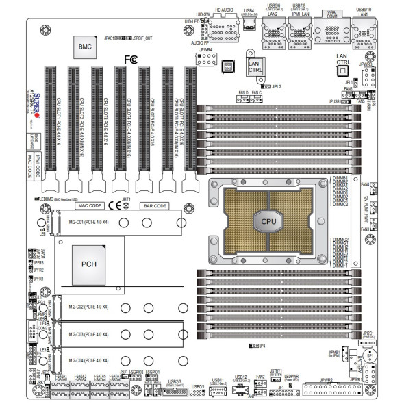 Supermicro Server Mainboard X12SPA-TF Bild 3
