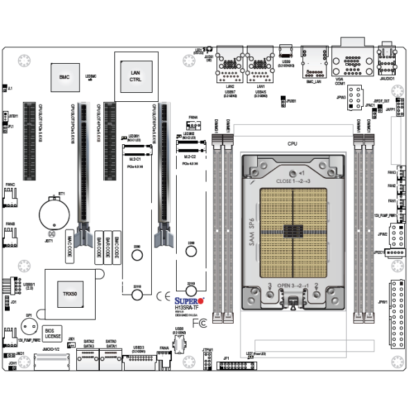 Supermicro Workstation Mainboard H13SRA-TF Bild 2