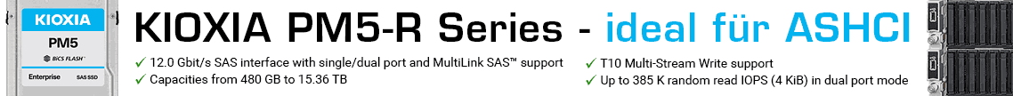 KIOXIA PM5-R Enterprise SAS SSD Banner
