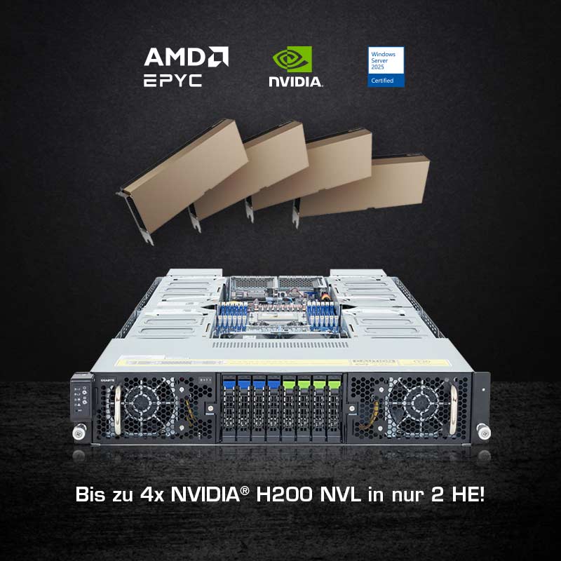 GIGABYTE G294-Z21-AAP2 GPU Server, optimiert für HPC und AI Anwendungen