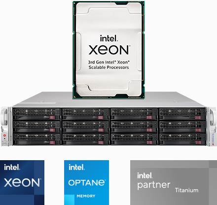 Server mit Intel Xeon Scalable Prozessoren auf Basis der Ice Lake Mikroarchitektur