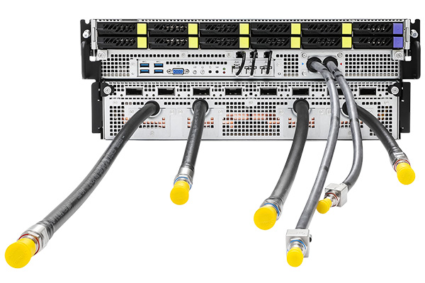 ASRock Rack GPU Server 4U16X-TURIN2/DLC HGX B300 mit ZutaCore HyperCool