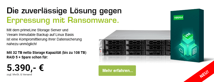 Schutz vor Ransomware mit Veeam Immutable Backup