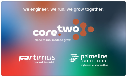 Logos der core.two Unternehmensgruppe