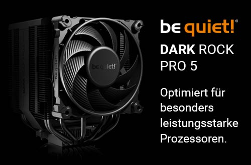 Flüsterleise Design Workstations dank be quiet! Dark Rock Pro 5 Prozessor Kühler