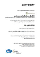 DIN EN ISO 9001:2008 Zertifikat